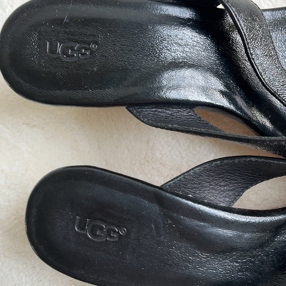 UGG leather wedge thong sandals sz 8,5 - Picture 7 of 10